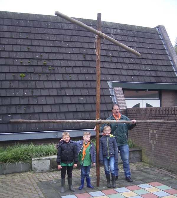 Een mast gemaakt