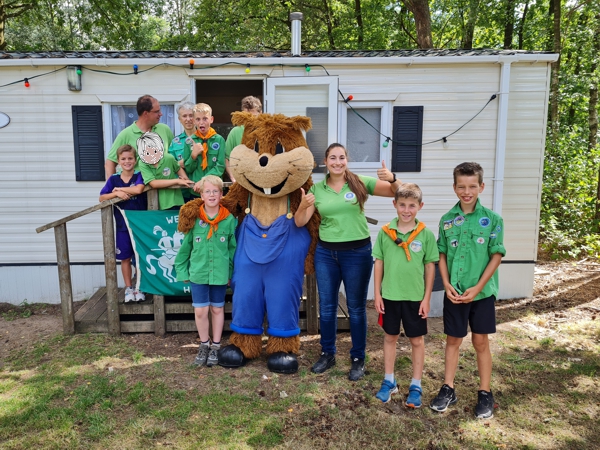 Met Bert de bever. 