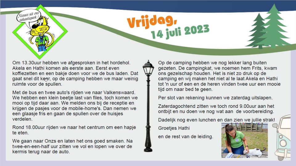 Zaterdag.